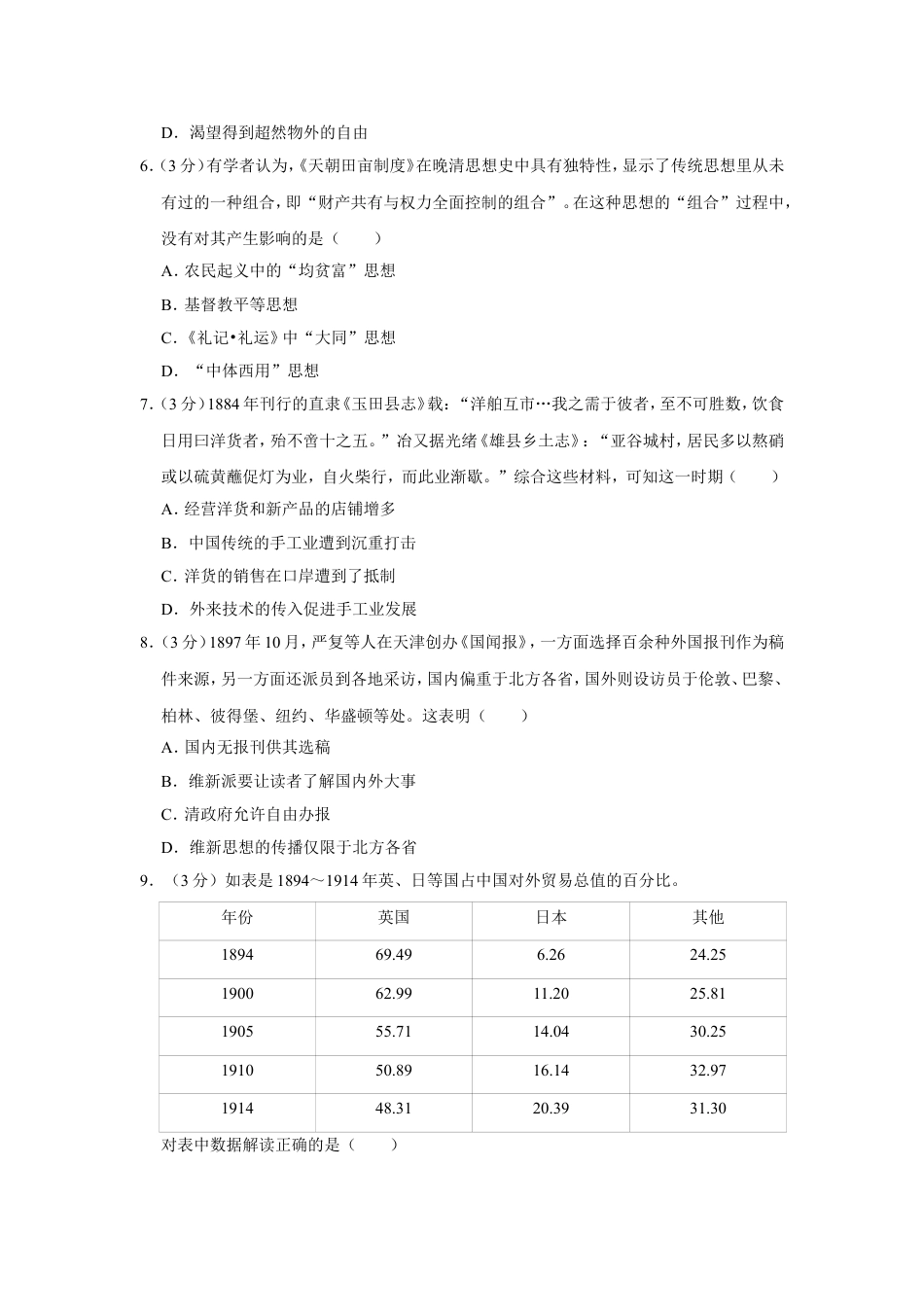 2016年江苏省高考历史试卷   .doc