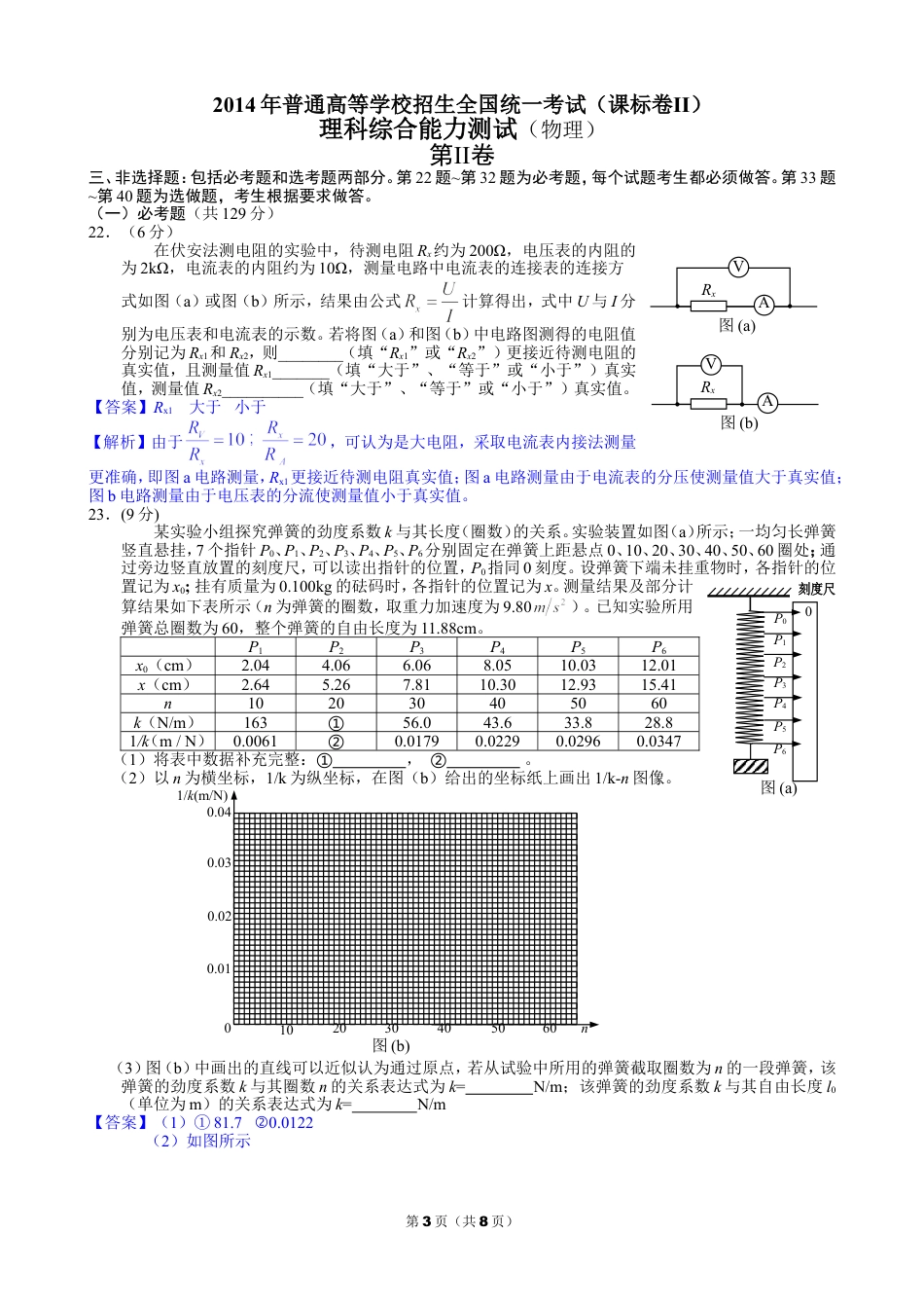 2014年高考贵州理综物理试题(含答案).doc