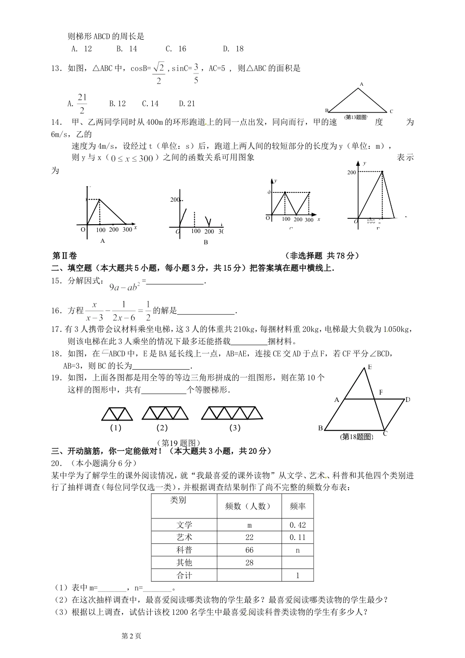 2011年山东省临沂市中考数学试题及答案.doc