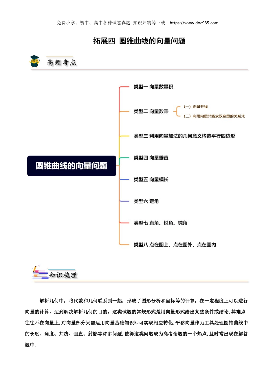 2023高二数学同步讲义(A版选必一)拓展四 圆锥曲线的向量问题 2022-2023学年高二数学同步精品讲义（人教A版2019选择性必修第一册）（解析版）.docx