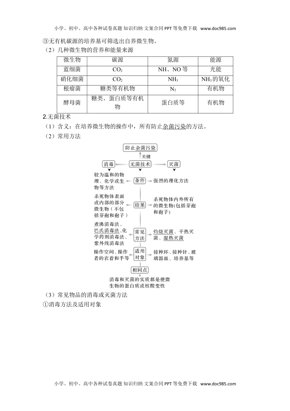 2024年高考生物一轮复习讲义（新人教版）第33讲 微生物的培养技术及应用.doc