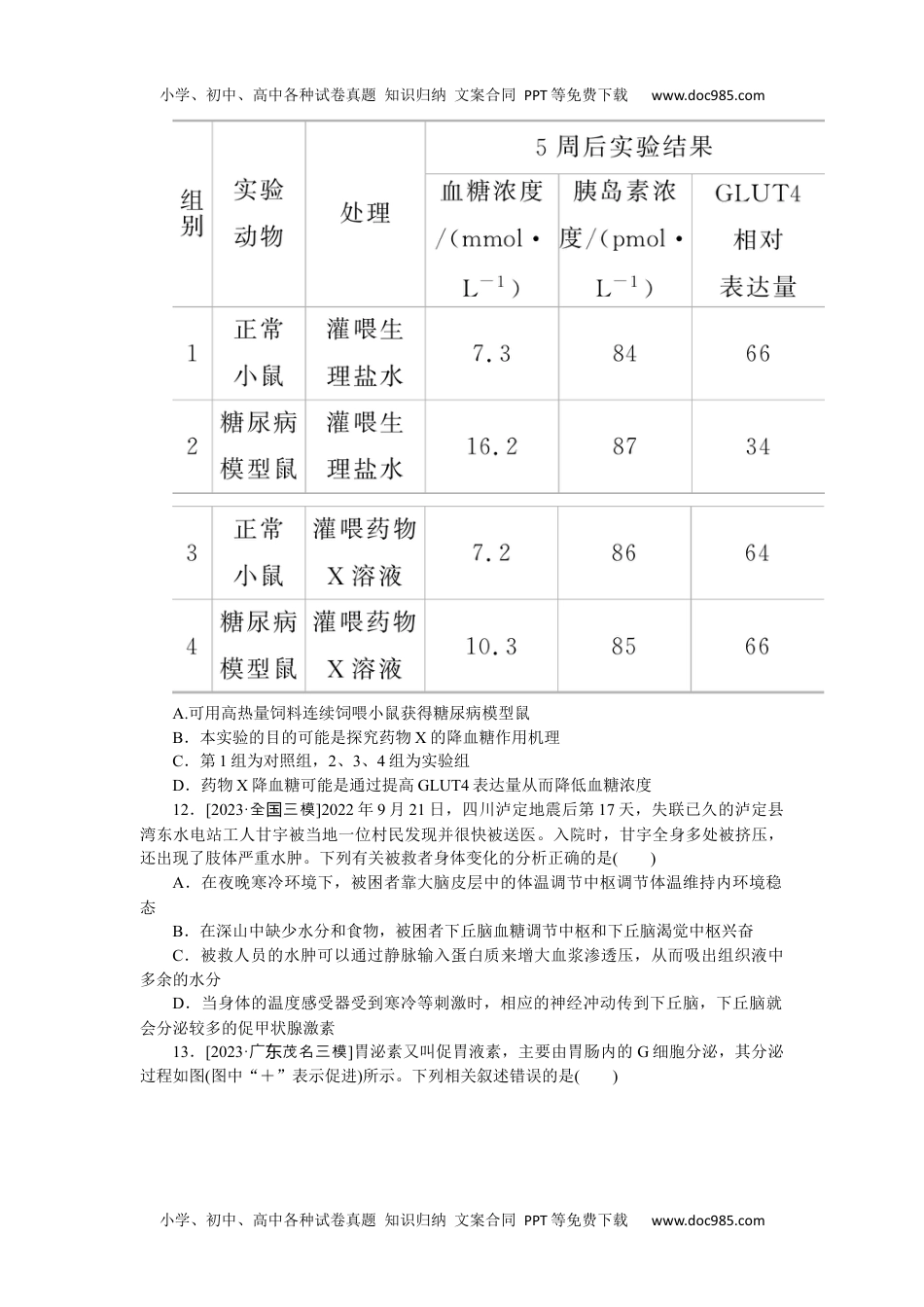 2024版《大考卷》全程考评特训卷·生物学【新教材】考点 26.docx