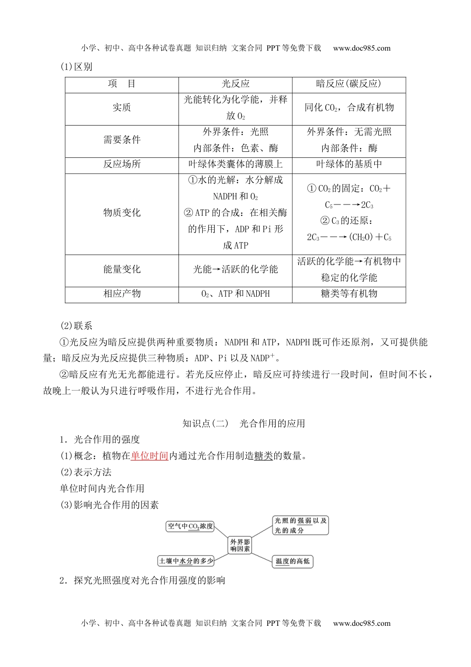 高一生物5.4.2 光合作用的原理和应用-高一生物上学期课后培优分级练（2019人教版必修1）（解析版）.docx