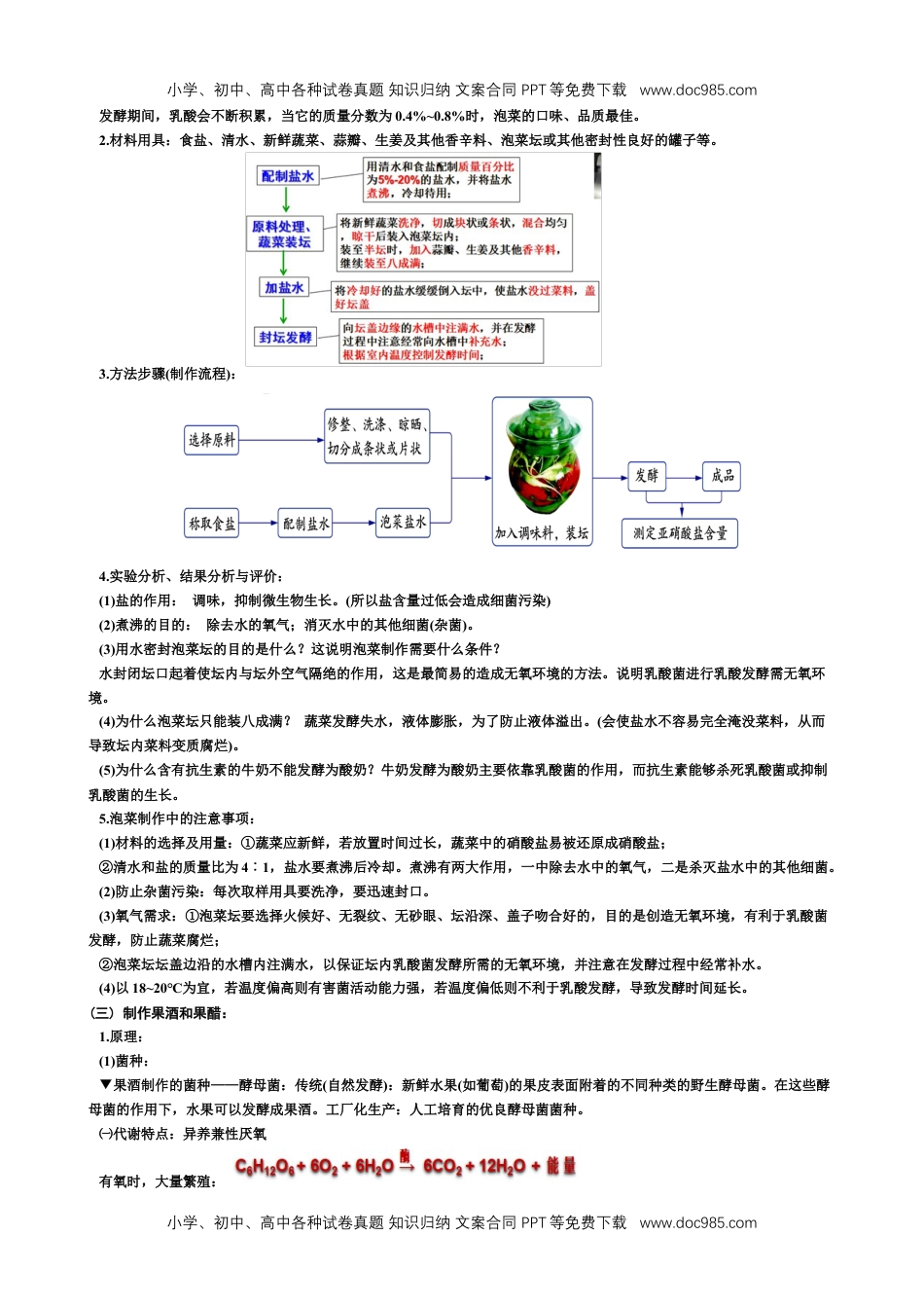 高二生物选择性必修3 知识总结 高二下学期生物人教版选择性必修3.docx