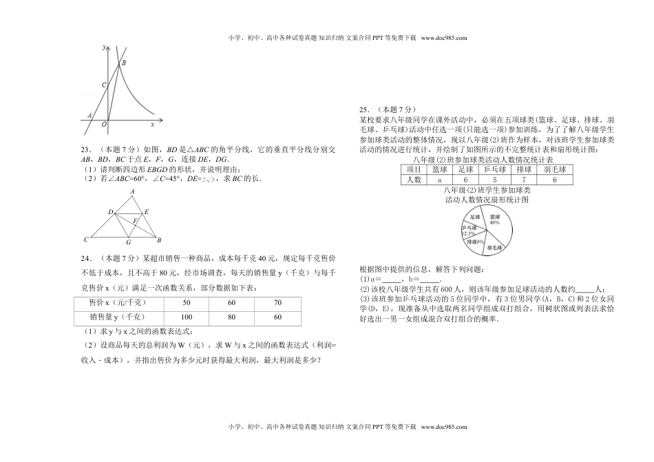 初中数学黑龙江省大庆市肇源县中考一模卷.doc