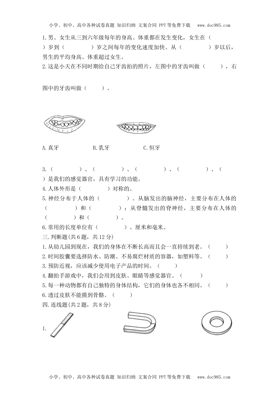 二年级科学下册《测试卷（各地真题）二年级下册科学教科版》期末检测.docx