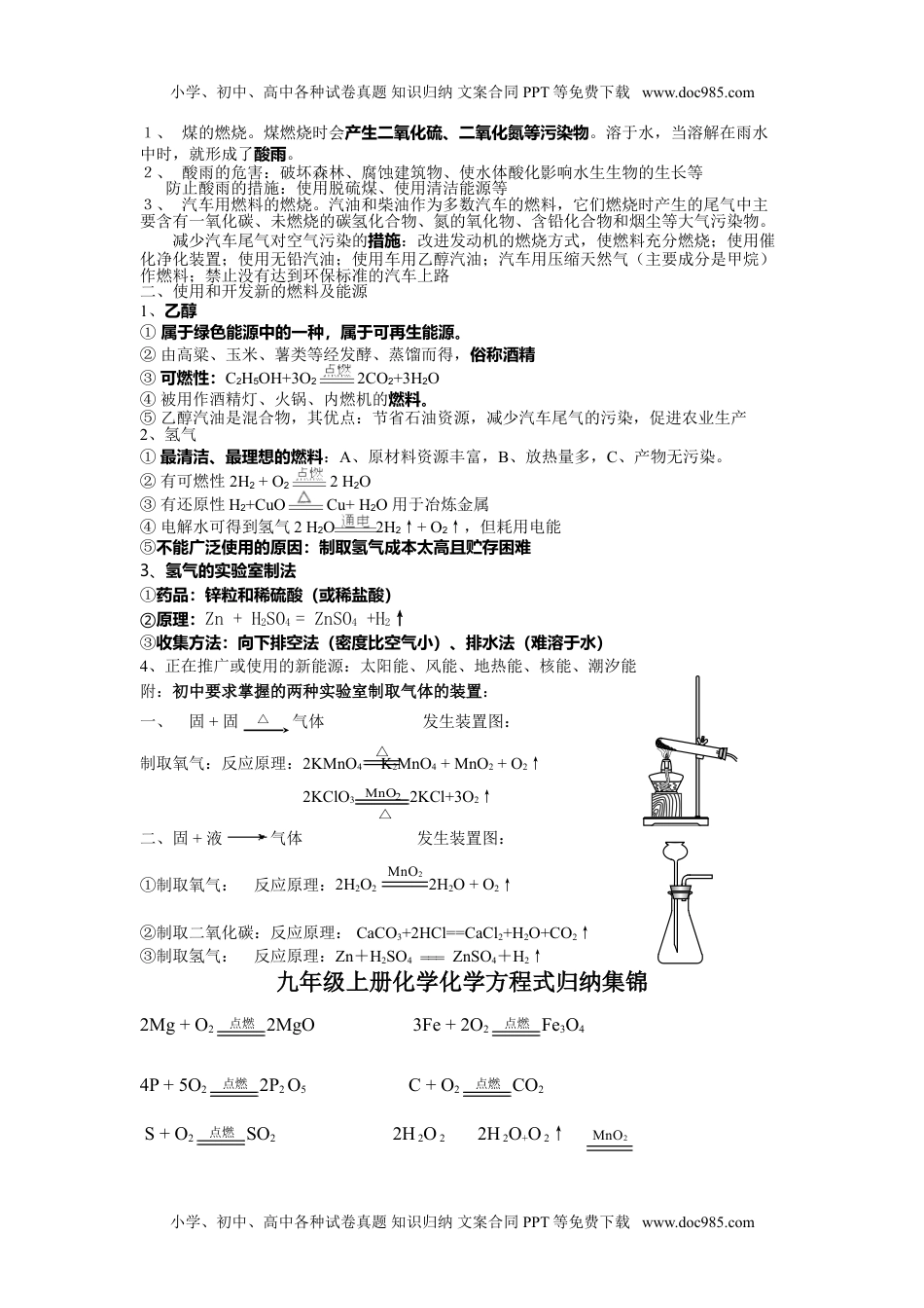 人教版 九年级上册化学 同步练习第七单元 燃烧及其利用.doc