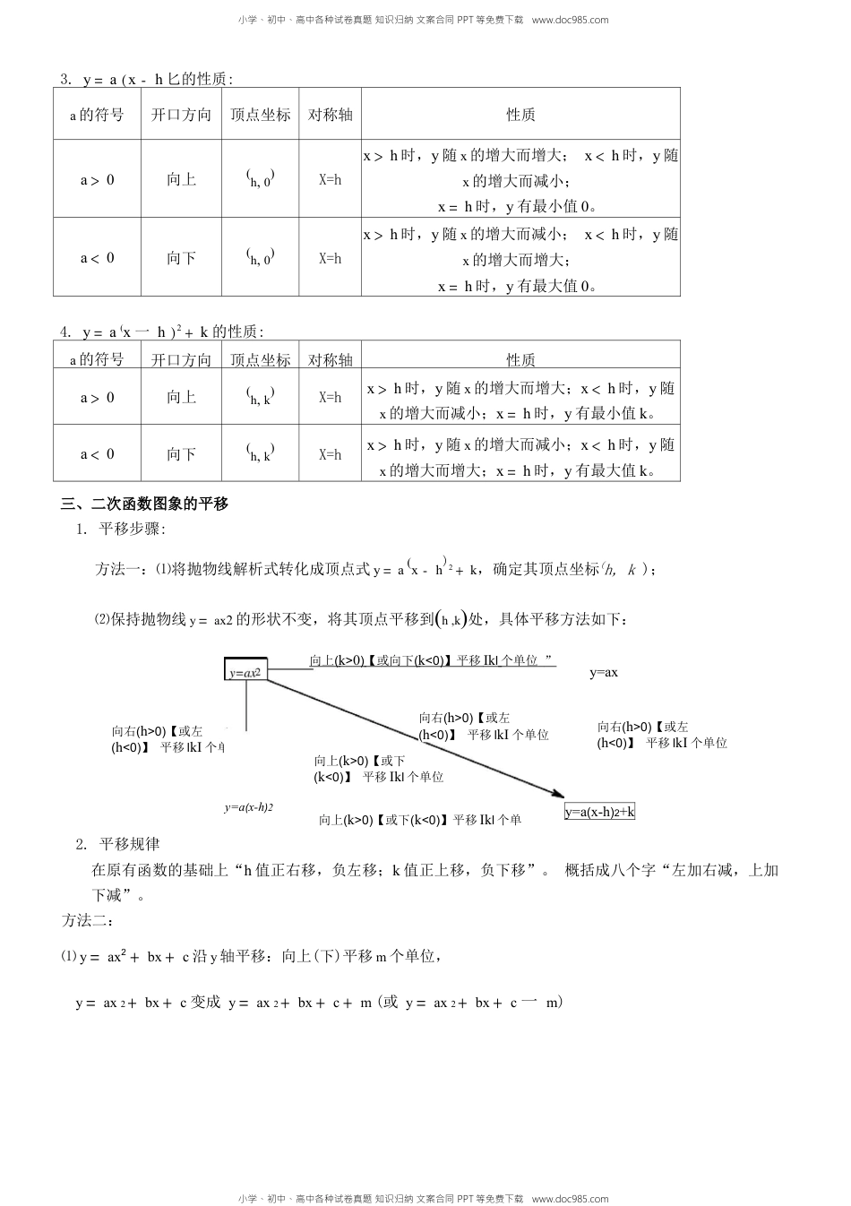 华师大版初三九年级下册数学知识点总结.doc