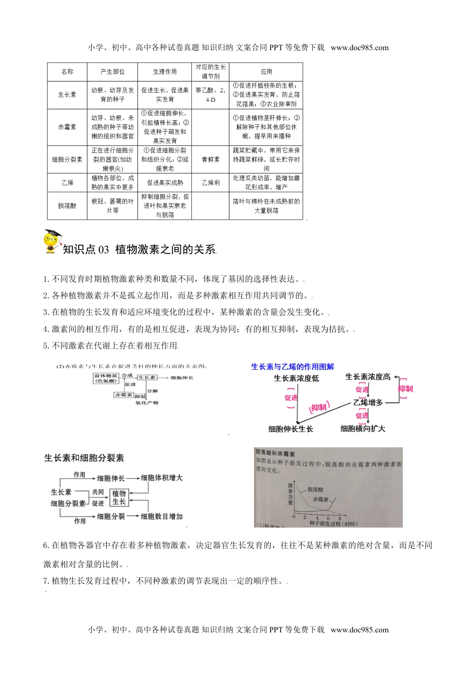 5.2 其它植物激素（学生版）-高二生物同步精品讲义（人教版2019选择性必修1）.doc