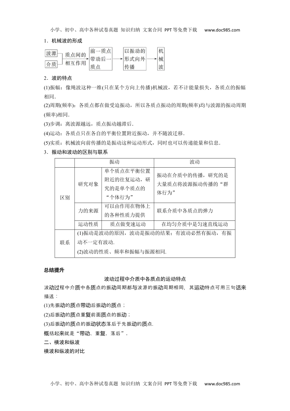 高中物理 选修第1册 新课改12 C波的形成 提升版.docx