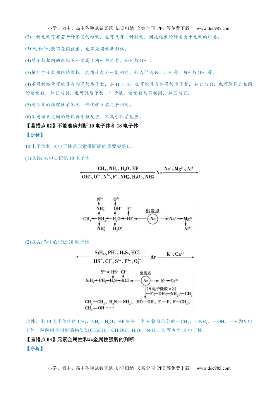 【高考化学】备战2024年（全国通用）易错类型08 元素推断 元素周期律（8大易错点）（解析版）.docx