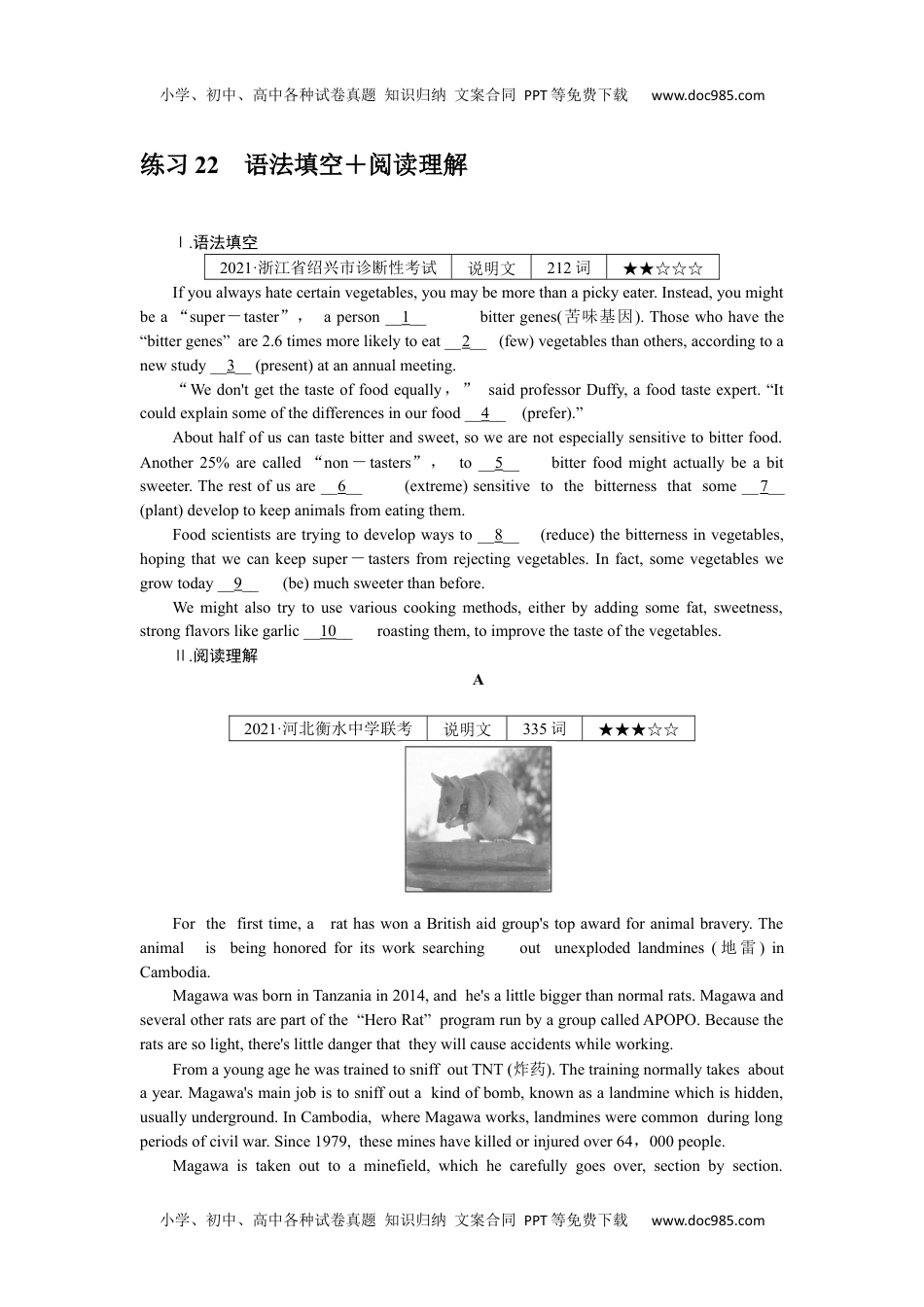 高中2022·微专题·小练习·英语【新高考】练习 22.docx