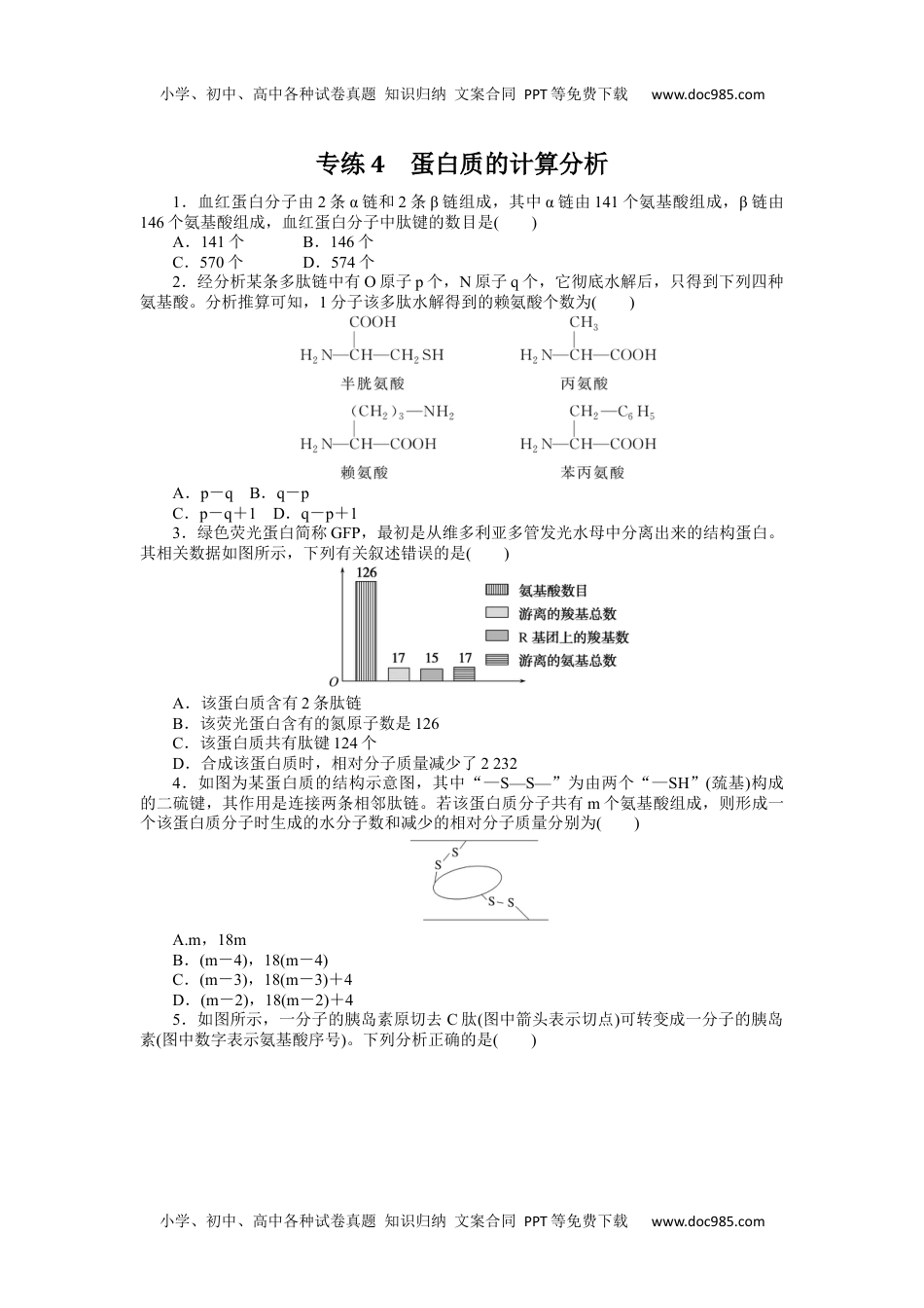 高中2024版《微专题》·生物·统考版专练4.docx