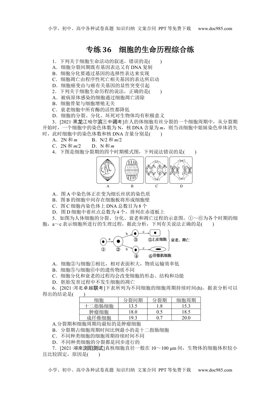 高中2022·微专题·小练习·生物【统考版】专练36.docx