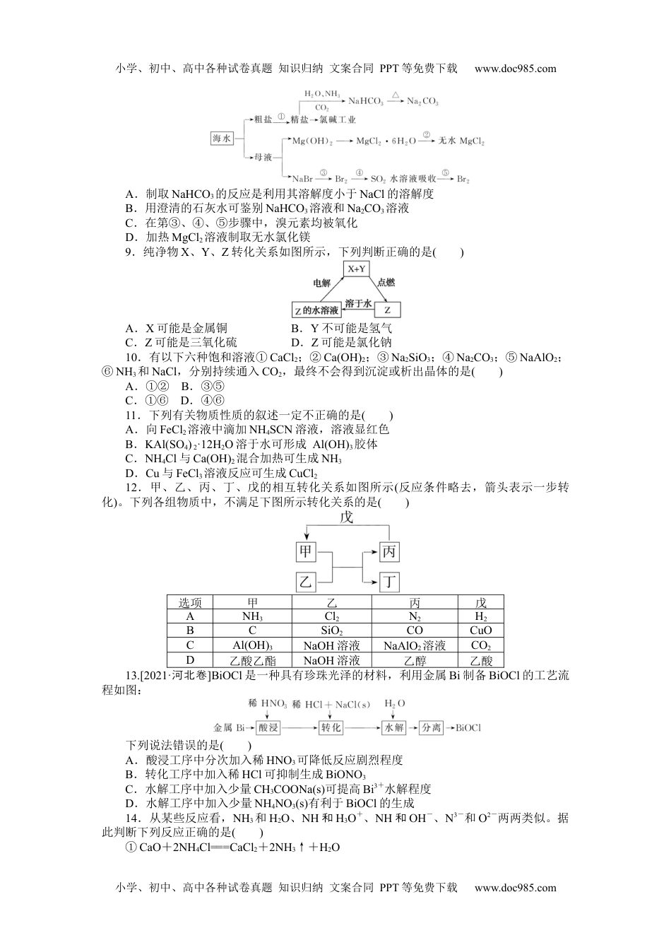 高中2022·微专题·小练习·化学【统考版】专练21.docx