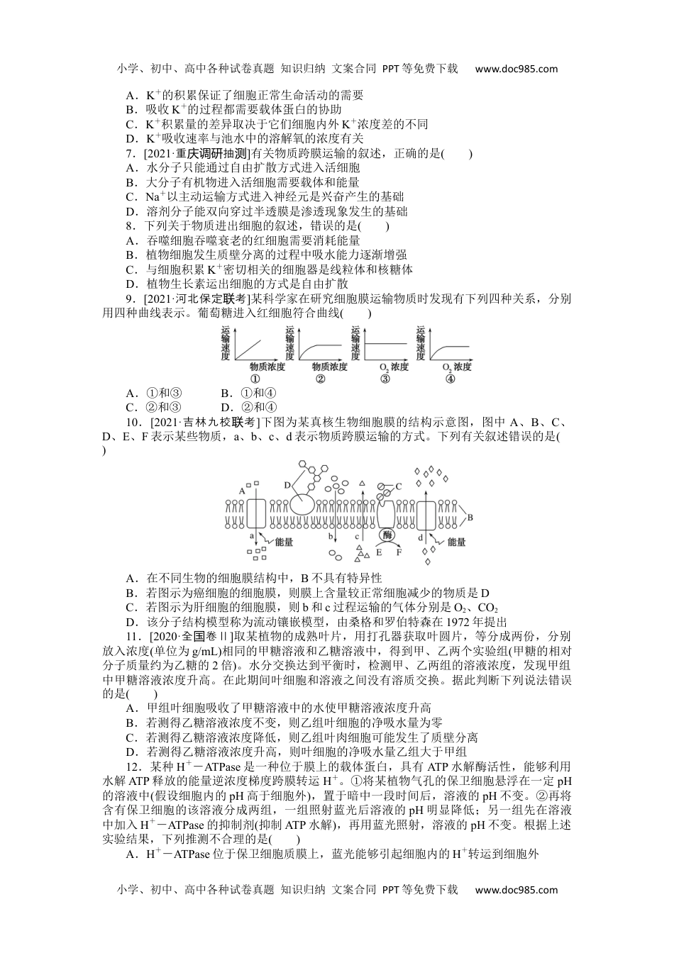 高中2022·微专题·小练习·生物【统考版】专练16.docx