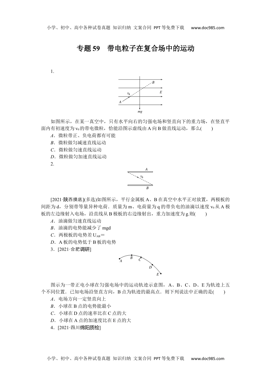 高中2022·微专题·小练习·物理【新高考】专题59.docx