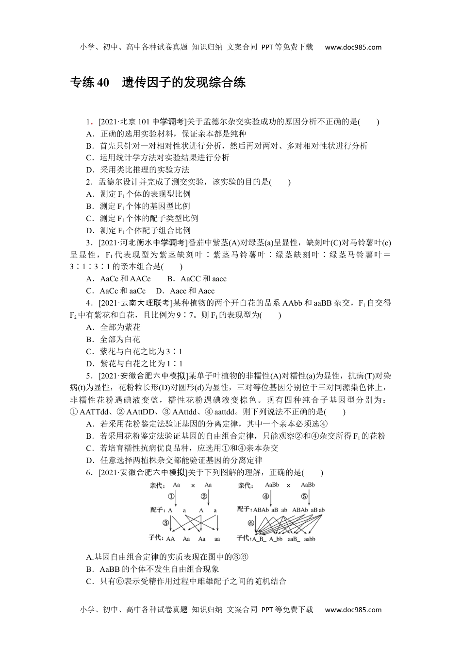 高中2022·微专题·小练习·生物【新高考】专练 40.docx