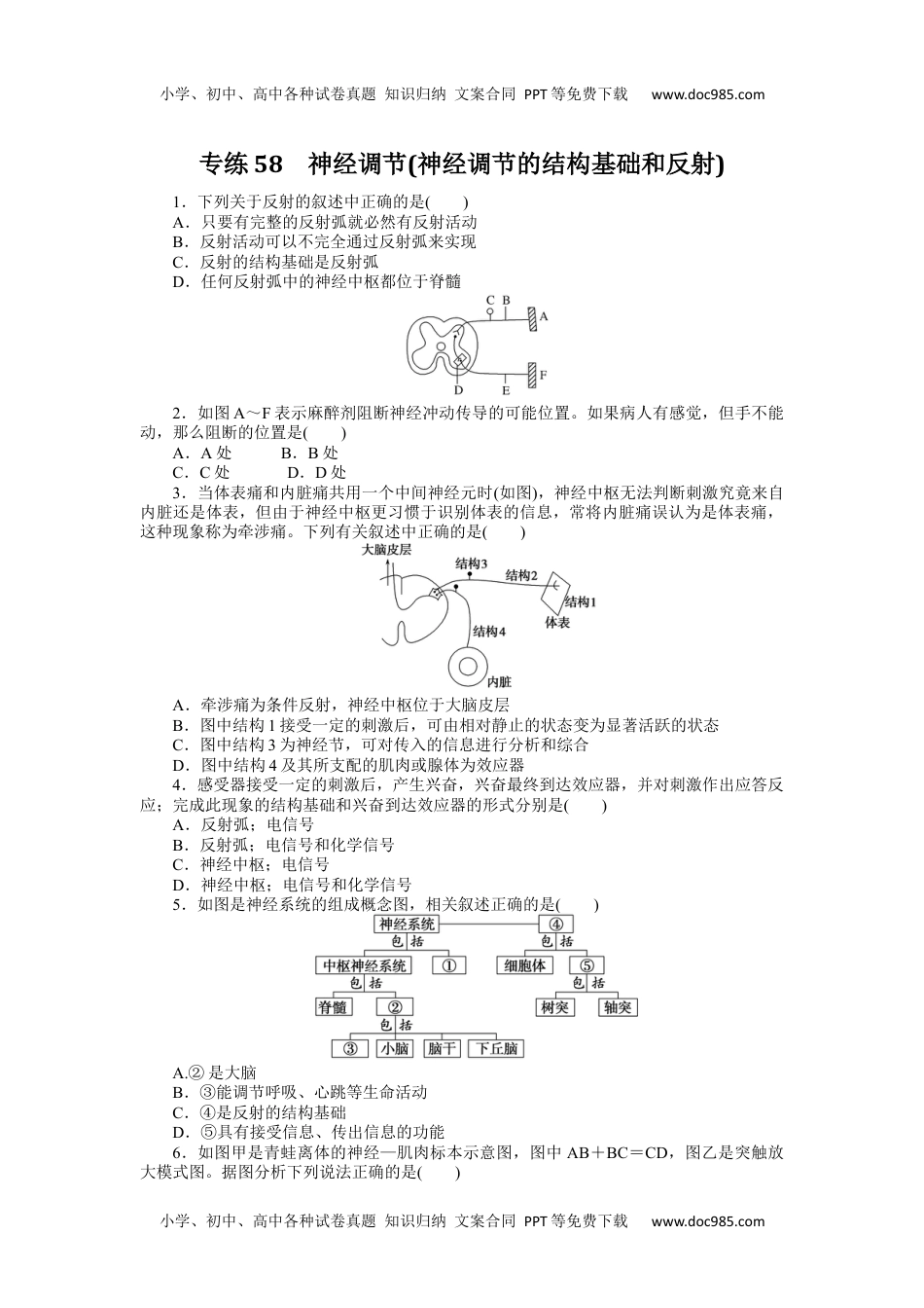 高中2024版《微专题》·生物·统考版专练58.docx