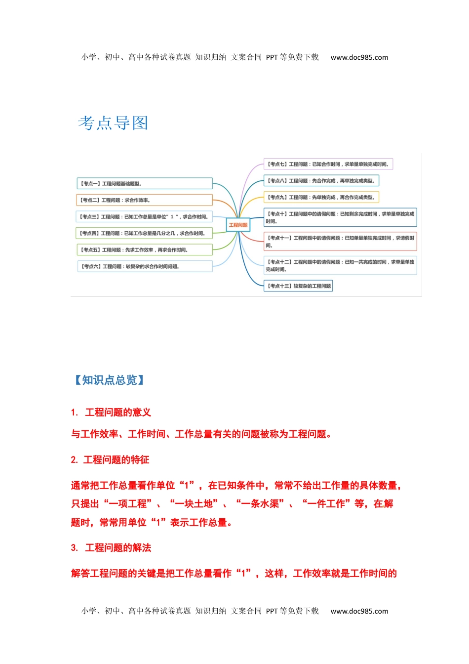 六年级数学上册典型例题系列之第三单元工程问题 人教版（原卷）.docx