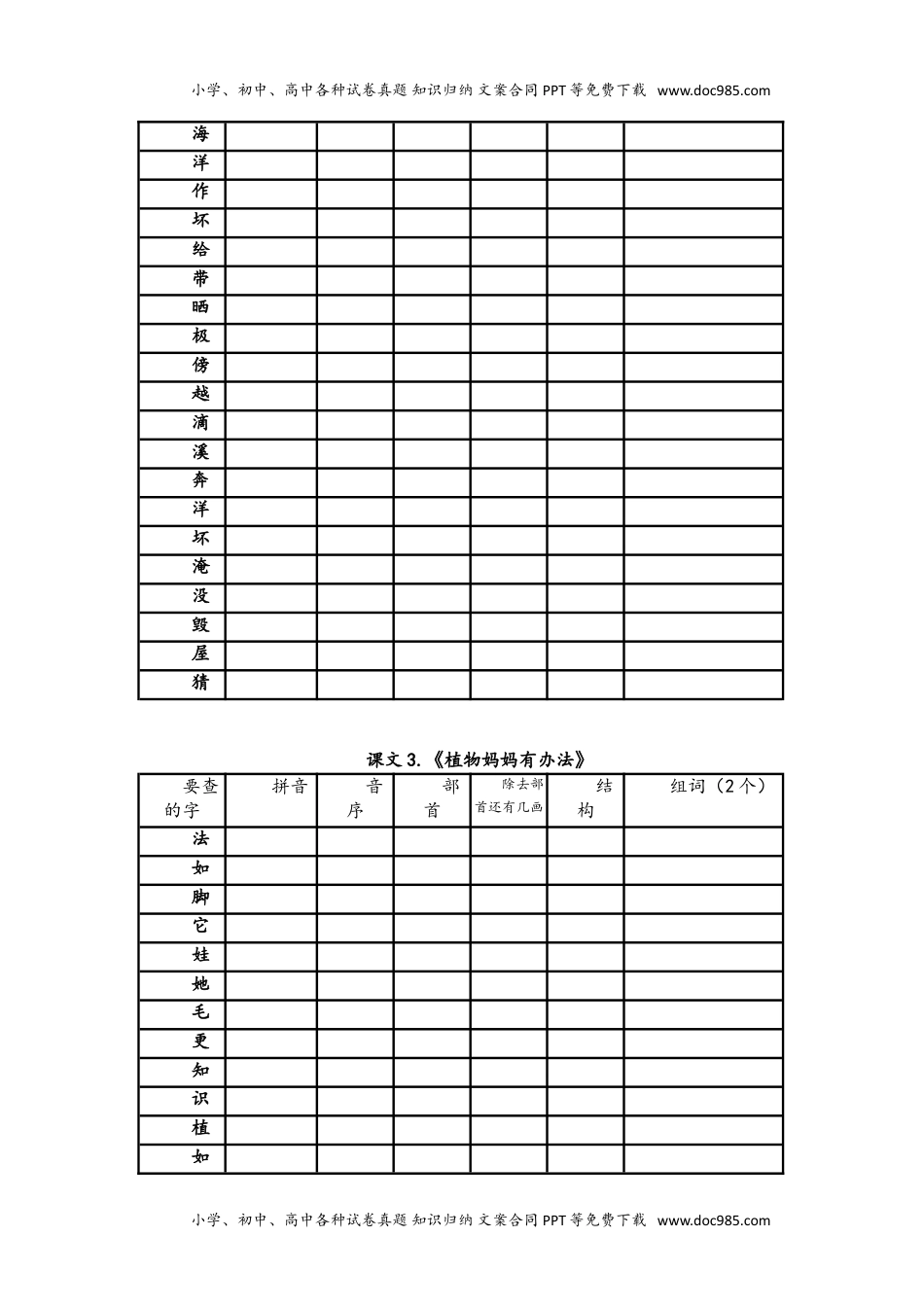 小学二年级语文上册全册生字查字典.doc