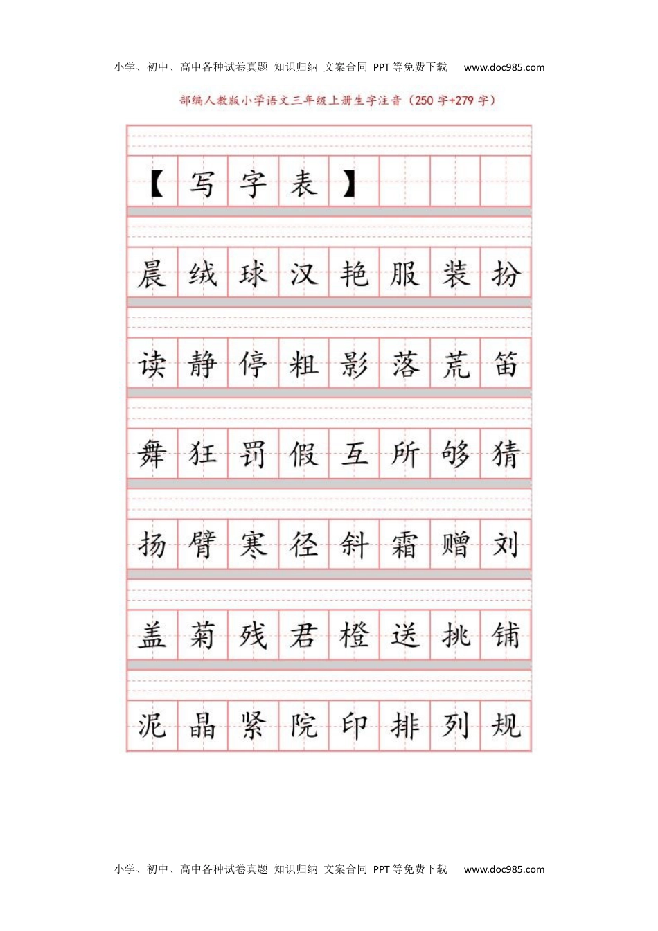 部编三年级语文上册识字表注音(1).docx