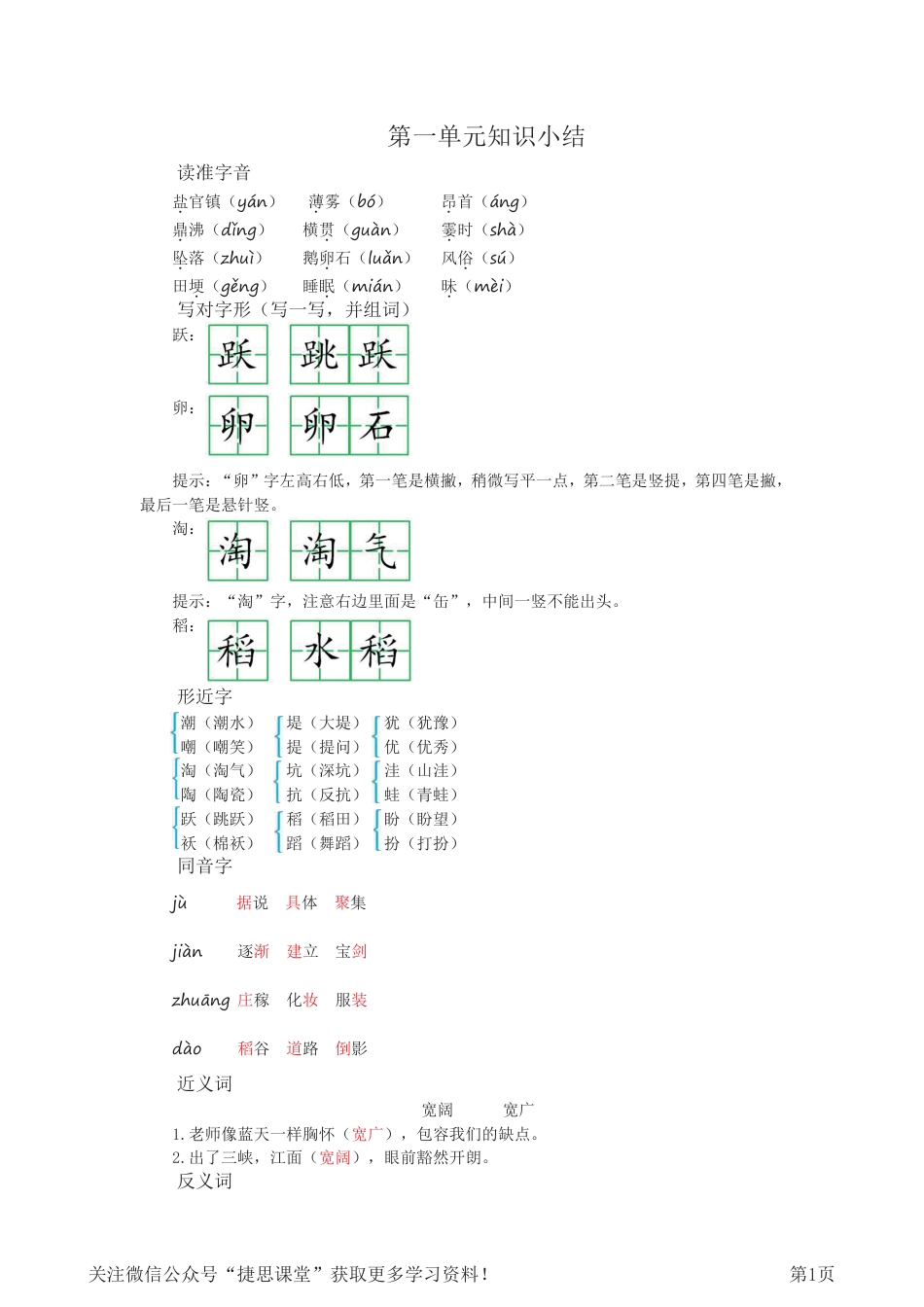 四年级上册语文部编版知识要点(1).pdf