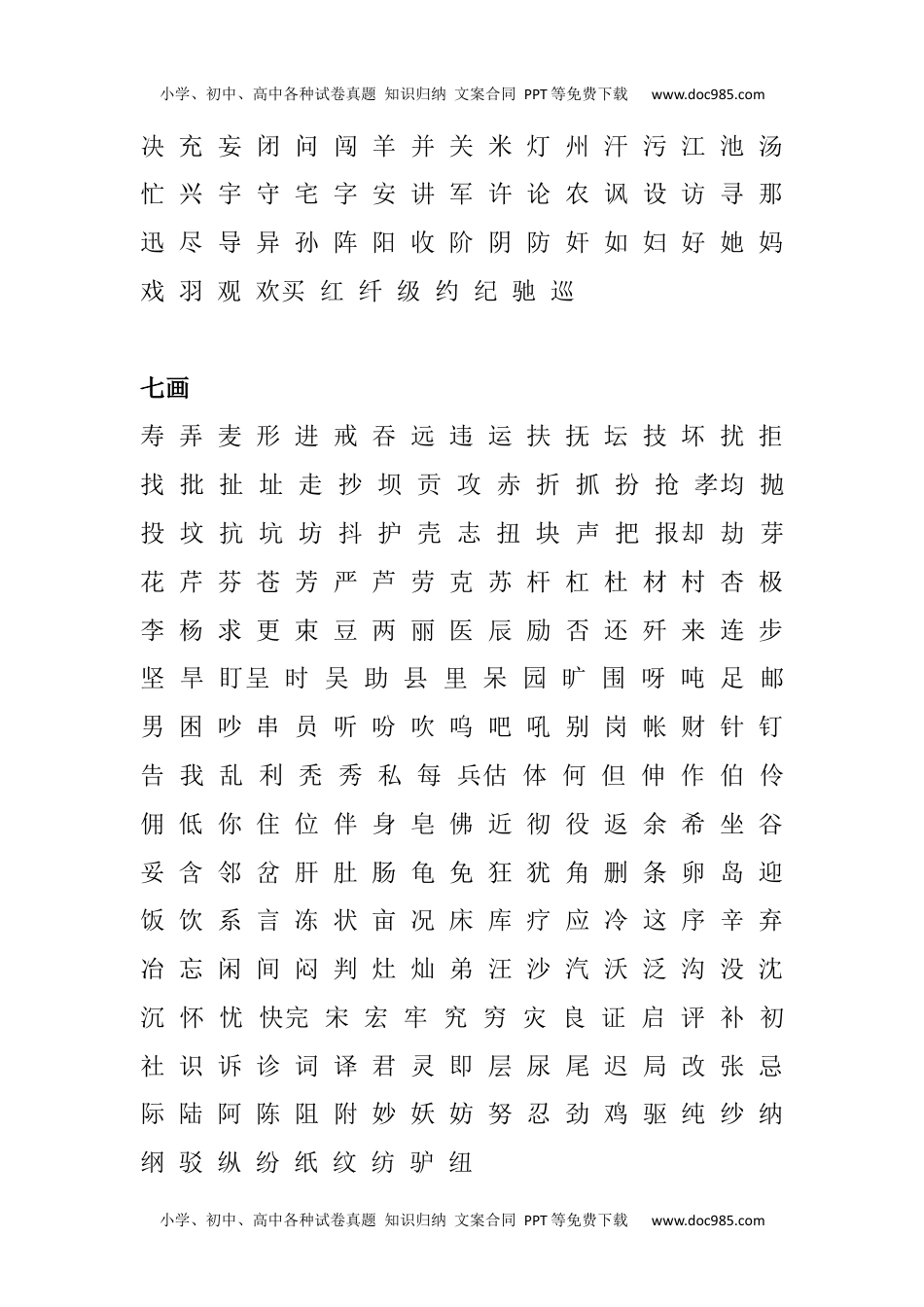 小学语文六年级下册小学生常用汉字表2500字.docx