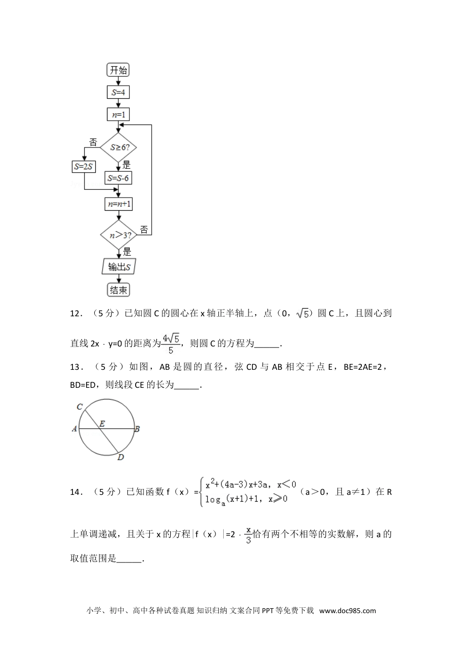 2016年天津市高考数学试卷（文科）.doc