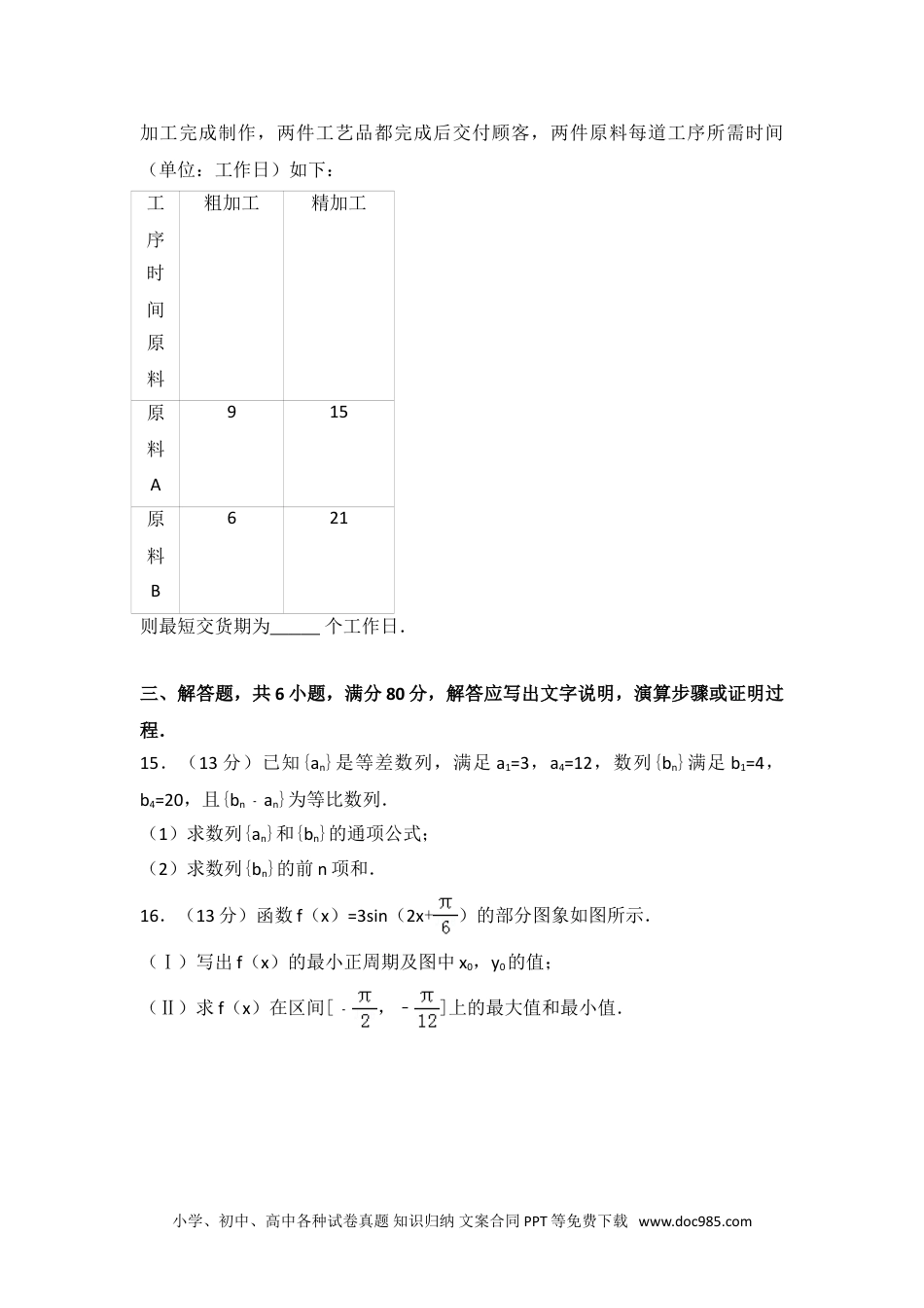 2014年北京市高考数学试卷（文科）.doc