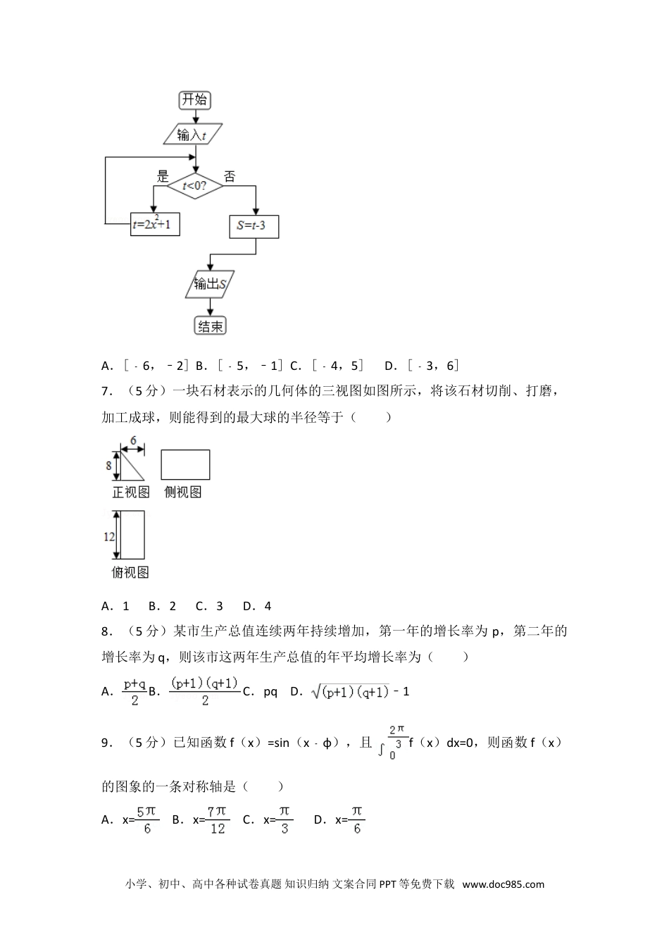 2014年湖南省高考数学试卷（理科）.doc