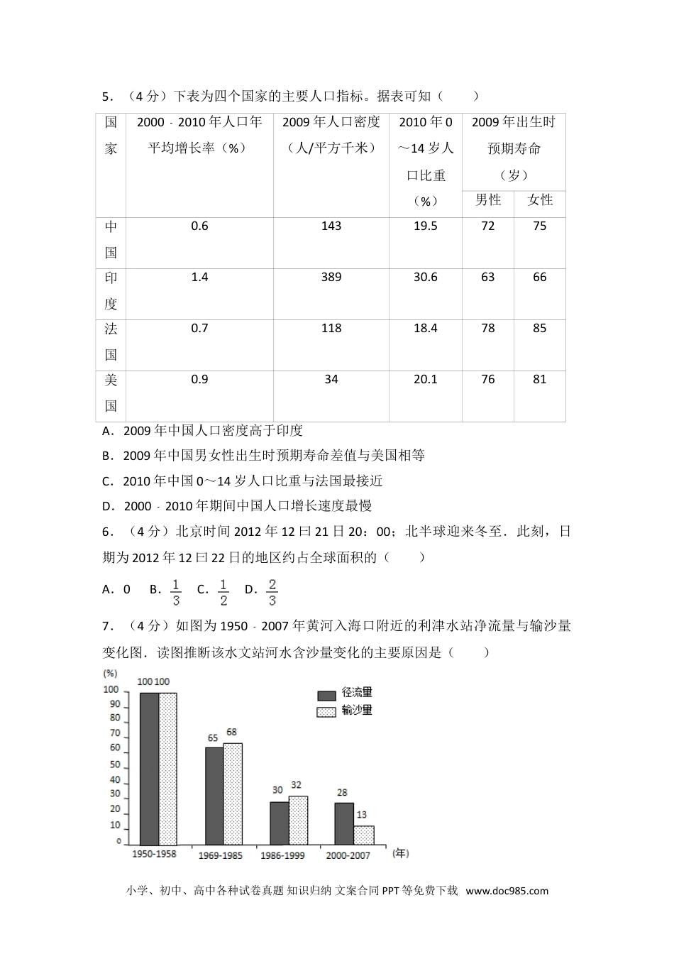 2013年广东省高考地理试卷.doc