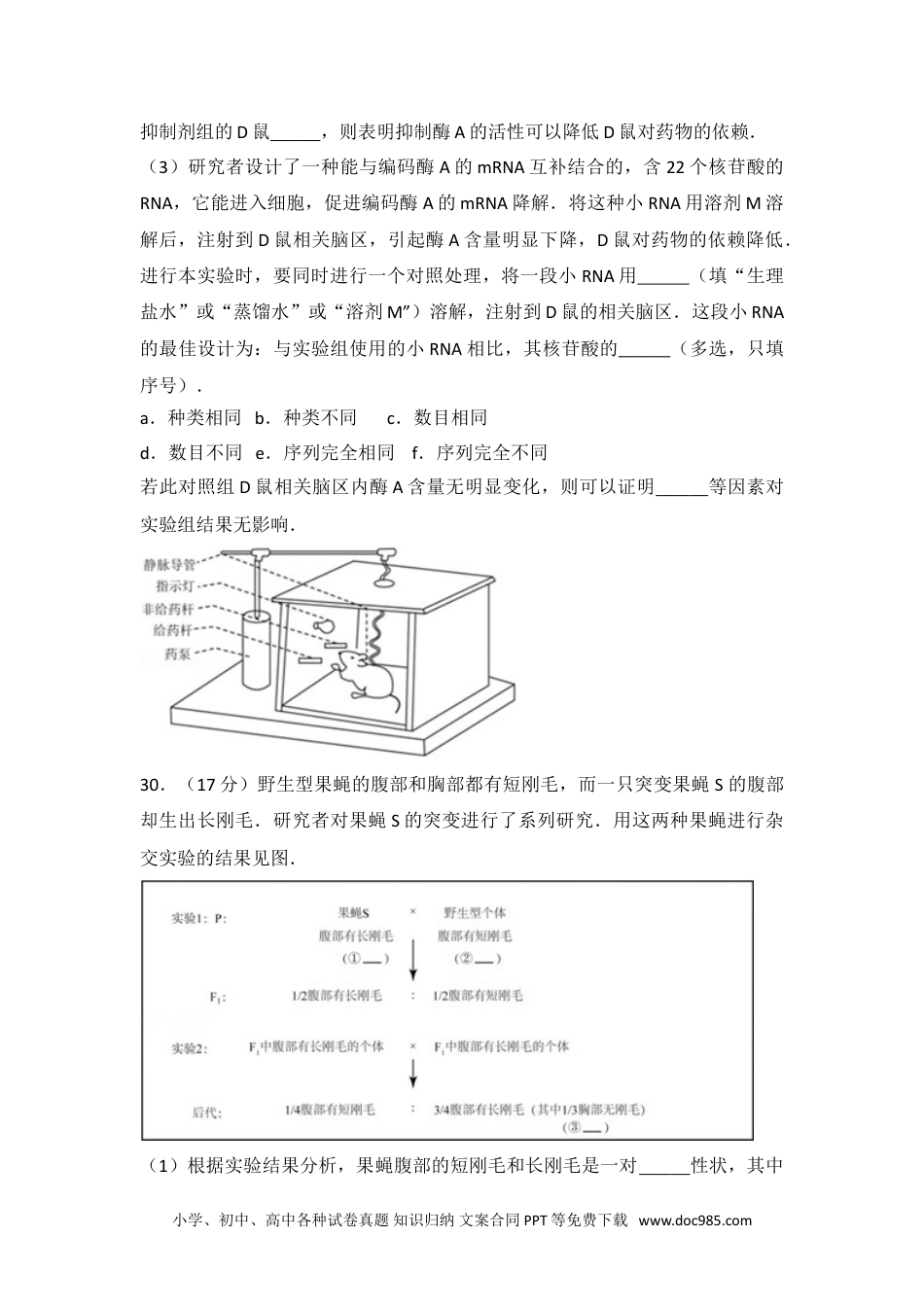 2015年北京市高考生物试卷.doc