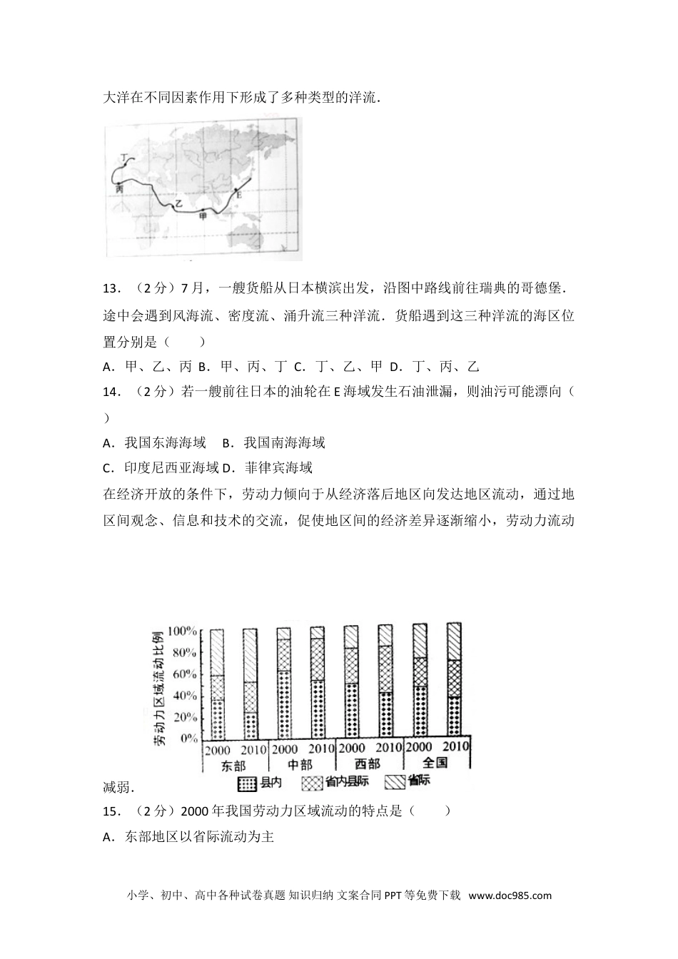 2016年上海市高考地理试卷.doc