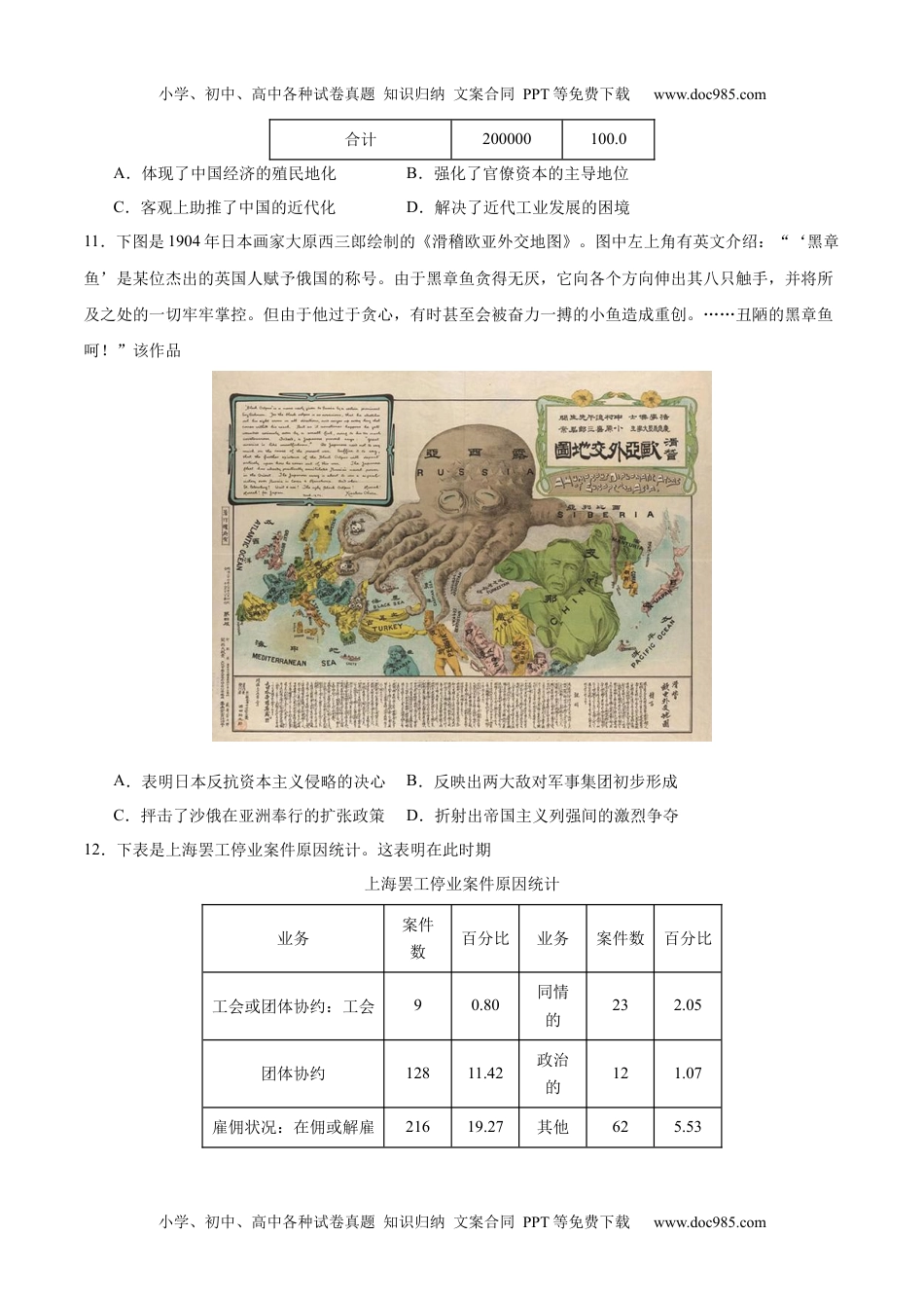 高考历史【消灭易错】《中国近代史》选择题50题专练（原卷版）.docx