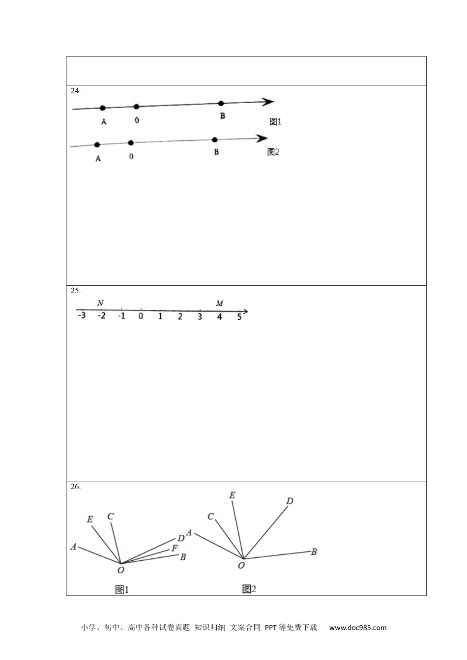 期末押题预测卷-【单元测试】2021-2022学年七年级数学上册尖子生选拔卷（人教版）（答题纸）.docx