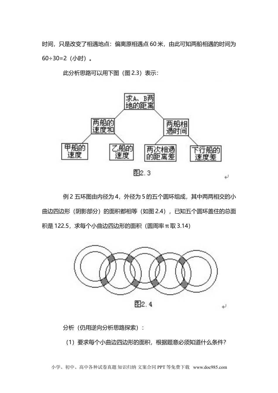 小学一年级下册数学2、逆向分析思路.doc