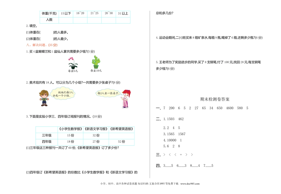 二年级下册数学期末考试试卷01【A3】.doc