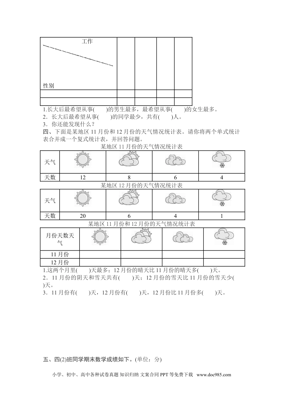 小学三年级数学下册第3单元测试卷1（顶呱呱教育）.doc