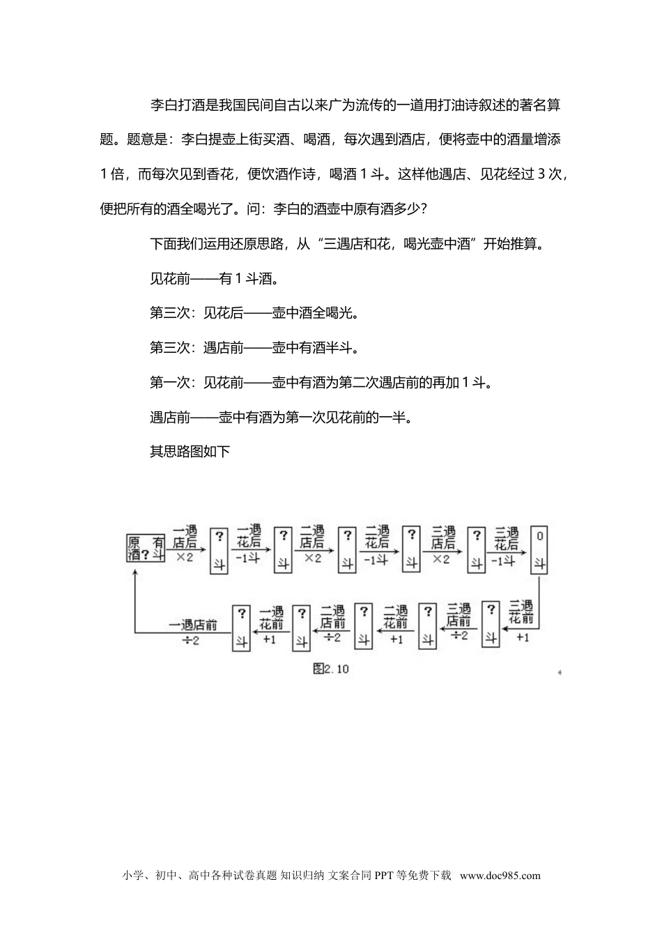 小学四年级数学下册4、还原思路.doc