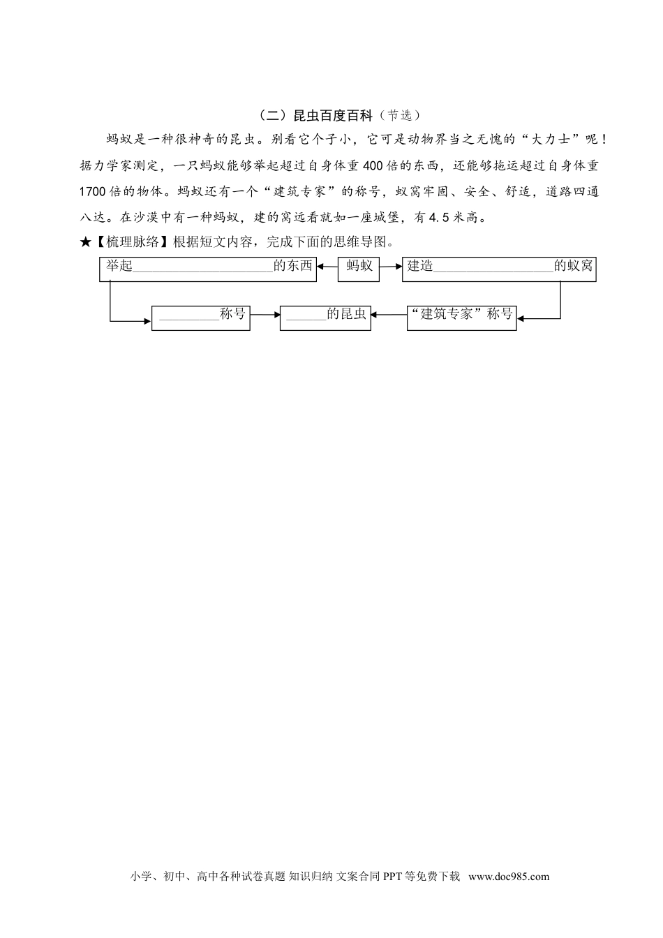 小学三年级语文下册 第一单元主题阅读.doc