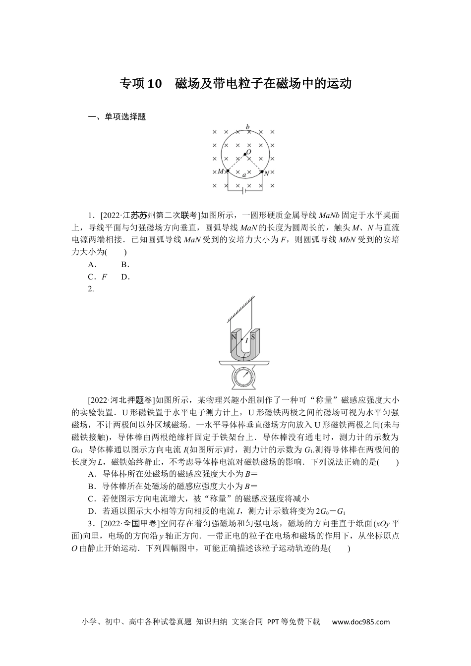 高中 2023二轮专项分层特训卷·物理【新教材】专项10.docx