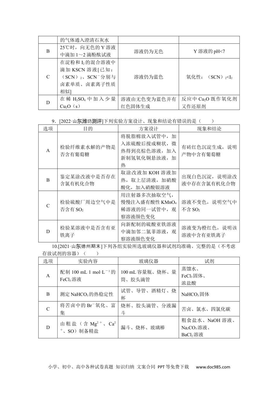 高中 2023二轮专项分层特训卷•化学【统考版】练25.docx