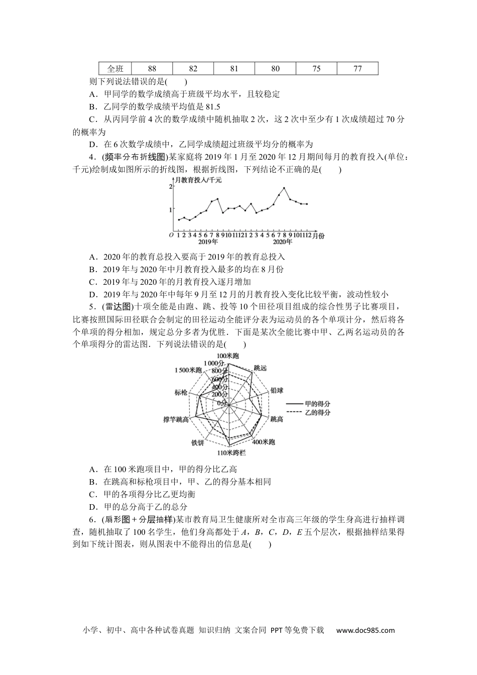 高中 2023二轮专项分层特训卷•数学·理科【统考版】4.12.docx