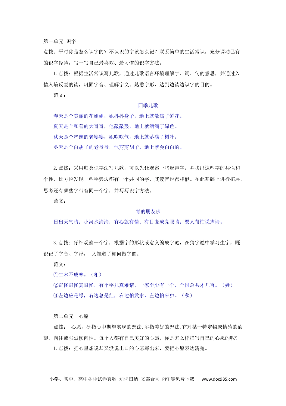 小学一年级语文下册 专训卷写话专项.docx