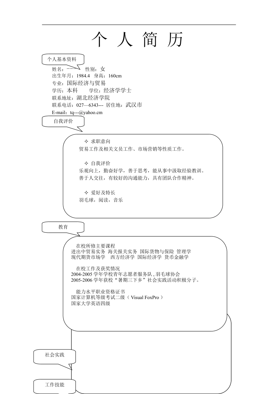 简历合集个人简历模板(49)简历合集 个人简历模板 免费下载.doc