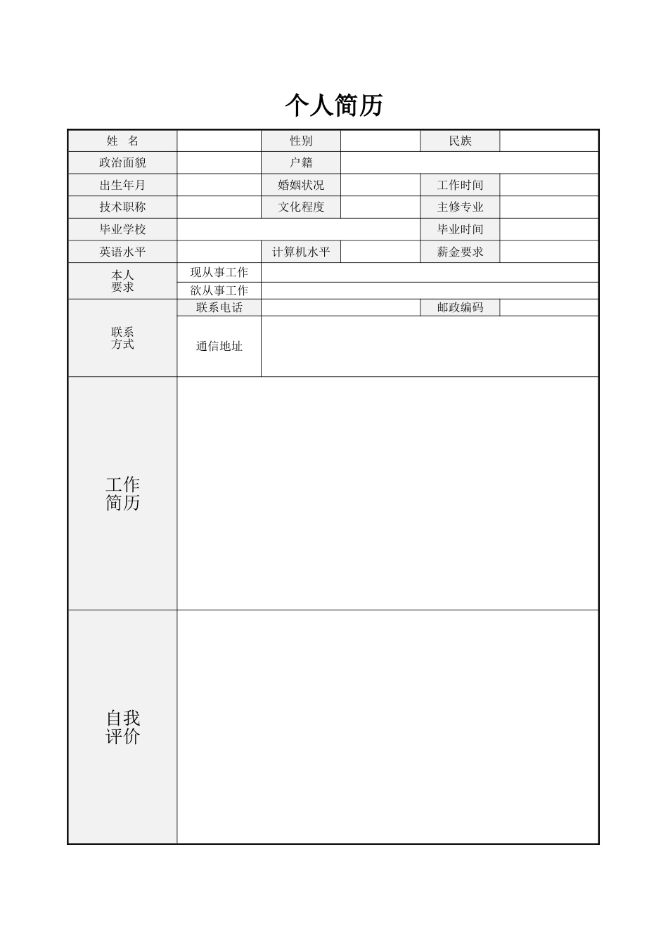 简历合集个人简历模板(448)简历合集 个人简历模板 免费下载.doc