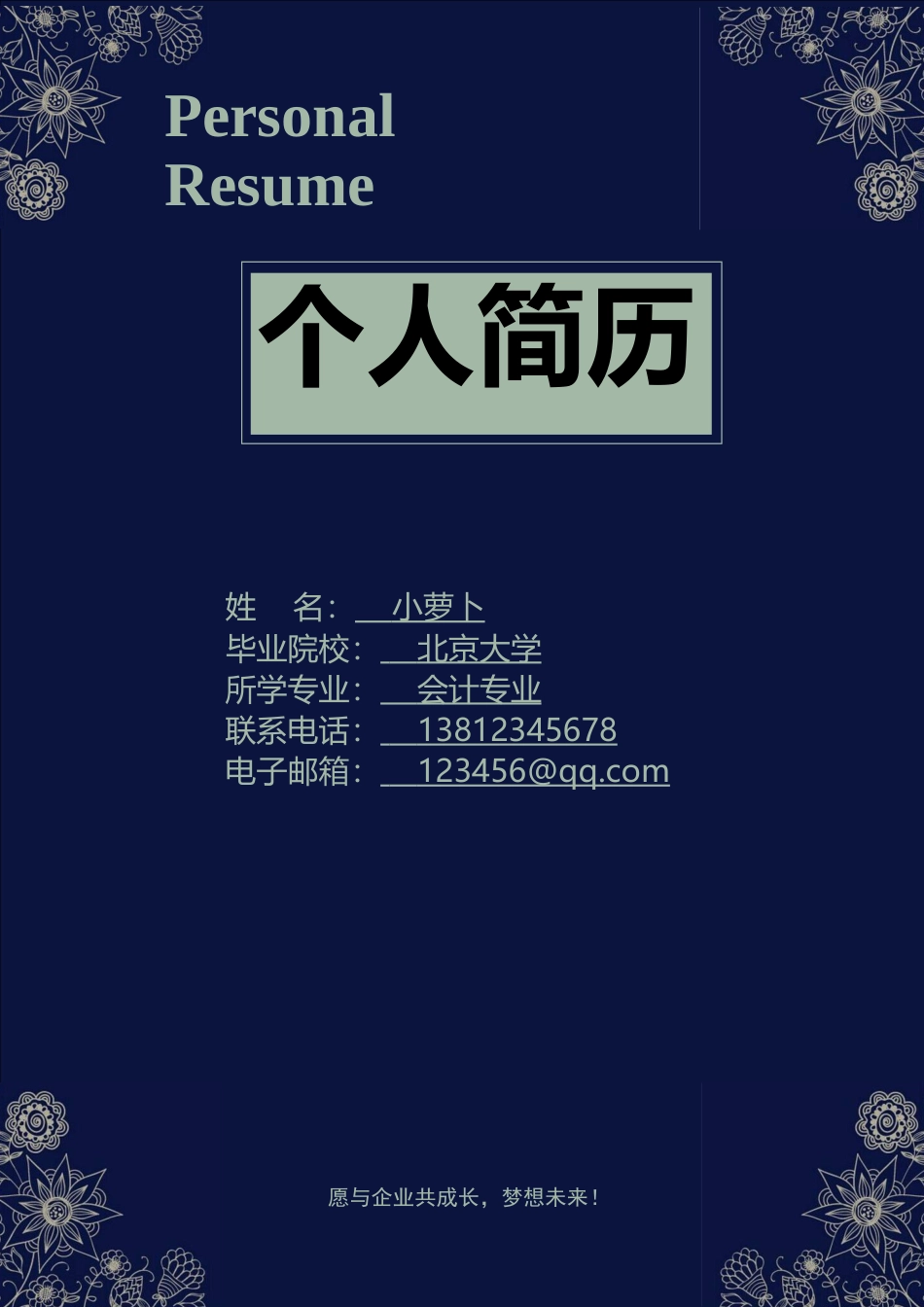 简历合集个人简历模板(674)简历合集 个人简历模板 免费下载.doc