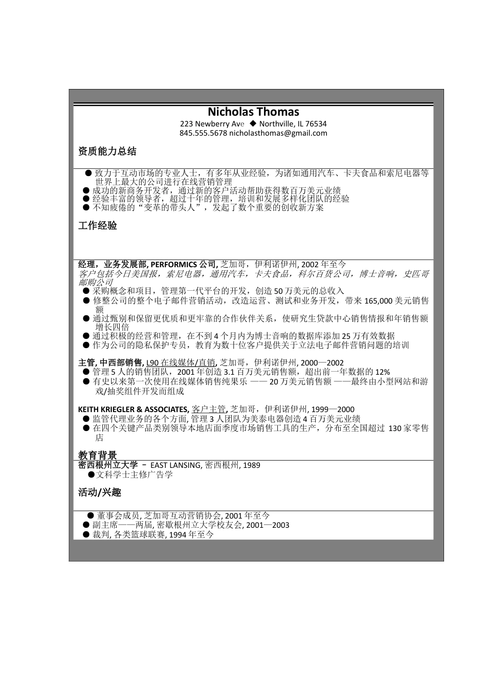 500强参考个人简历模板(18)500强参考 个人简历模板 免费下载.doc