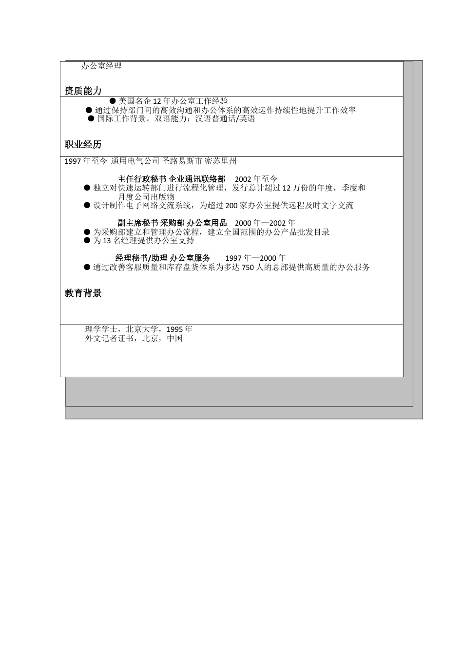 500强参考个人简历模板(10)500强参考 个人简历模板 免费下载.doc